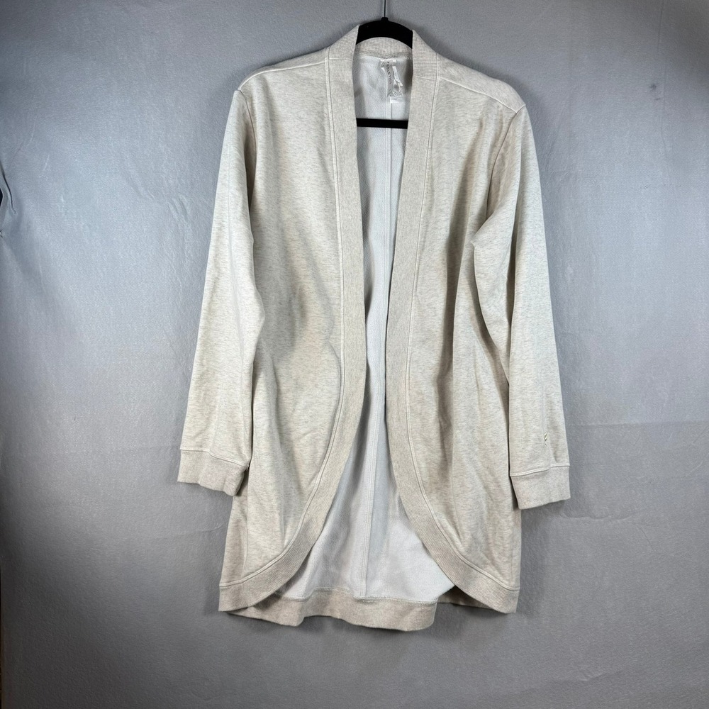 Fabletics Womens Gray Heathered Open Front Fleece Cardigan JT2357341 Size M